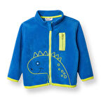 HelloBaby Erkek Bebek Polar Hırka Fermuarlı Cepli Uzun Kol