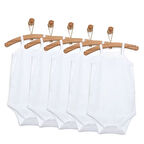 HelloBaby Unisex 5li Beyaz Body Bisiklet Yaka İp Askılı Beyaz