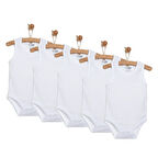 HelloBaby Unisex 5li Beyaz Body Zarf Yaka Atlet Kol Beyaz