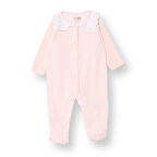 HelloBaby Yenidoğan Kız Bebek Kadife Patikli Tulum Çıtçıtlı Bisiklet Yaka Uzun Kol