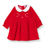 HelloBaby Kız Bebek Elbise Çıtçıtlı New Year Bisiklet Yaka Uzun Kol