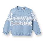 HelloBaby Erkek Bebek Mountain Explorer Kazak Triko Bisiklet Yaka Uzun Kol