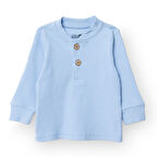 HelloBaby Erkek Bebek Yenidoğan Sweatshirt Düğmeli Kaşkorse Bisiklet Yaka Uzun Kol