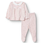 Bebetto Kız Bebek Yenidoğan Tiny Florist Sweatshirt-Patikli Alt Süprem Fırfırlı Yaka Uzun Kol