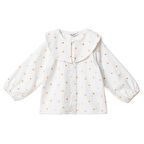 HelloBaby Kız Bebek Gömlek Düğmeli Bebe Yaka Uzun Kol