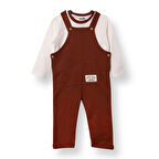 HelloBaby Erkek Bebek Salopet-Sweatshirt İki İplik Bisiklet Yaka Uzun Kol Reçme Paça