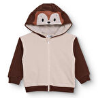 HelloBaby Erkek Bebek Woodland 1 Kapüşonlu Hırka Üç İplik Kapüşonlu Yaka Uzun Kol