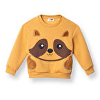 HelloBaby Erkek Bebek Woodland Boy 1 Sweatshirt Şardonlu Bisiklet Yaka Uzun Kol