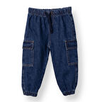 HelloBaby Erkek Bebek New Year Denim Pantolon Lastikli Paça