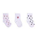 HelloBaby Kız Bebek 3lü Soket Çorap