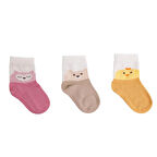 HelloBaby Kız Bebek 3lü Soket Çorap