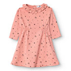 HelloBaby Kız Bebek Teddy Bear Elbise Fırçalı Süprem Bisiklet Yaka Uzun Kol