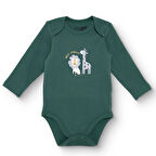 HelloBaby Erkek Bebek Uzun Kol Body İnterlok Zarf Yaka Uzun Kol