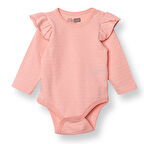 HelloBaby Kız Bebek Uzun Kol Body Jakar Örme Bisiklet Yaka