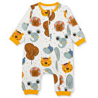 HelloBaby Erkek Bebek Patiksiz Tulum İnterlok Bisiklet Yaka Uzun Kol