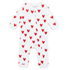 HelloBaby Kız Bebek Patiksiz Tulum Fermuarlı Bisiklet Yaka Uzun Kol Ribanalı Paça