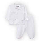 HelloBaby Erkek Bebek Yenidoğan Mevlüt Kıyafeti Gabardin Kapüşonlu Uzun Kol Patikli Paça