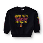 Galatasaray Unisex Sweatshirt İki İplik Bisiklet Yaka Uzun Kol