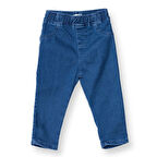 HelloBaby Kız Bebek Denim Pantolon Reçme Paça