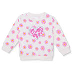 HelloBaby Kız Bebek Sweatshirt Şardonlu İki İplik Bisiklet Yaka Uzun Kol