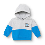 HelloBaby Erkek Bebek Kapüşonlu Sweatshirt Şardonlu Üç İplik Uzun Kol