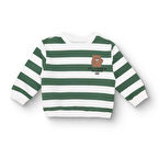 HelloBaby Erkek Bebek Sweatshirt Şardonlu İki İplik Bisiklet Yaka Uzun Kol