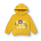 HelloBaby Erkek Bebek Woodland 2 Kapüşonlu Sweatshirt Üç İplik Kapüşonlu Yaka Uzun Kol