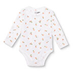 HelloBaby Kız Bebek Uzun Kol Body Ribana Çıtçıtlı Yaka Uzun Kol