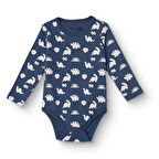 HelloBaby Erkek Bebek Uzun Kol Body Ribana Çıtçıtlı Yaka