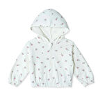 HelloBaby Kız Bebek Kapüşonlu Hırka İki İplik Kapüşonlu Yaka  Uzun Kol