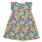 HelloBaby Kız Bebek Elbise Çiçek Baskılı Bisiklet Yaka Sleeveless