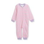 Messido Kız Bebek Uyku Tulumu Çizgili Fermuarlı Bisiklet Yaka Long Sleeve Ribanalı