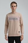 Bisiklet Yaka Bej Regular Sweatshirt 22FWM60117