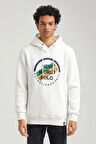 Kapüşonlu Ekru Slim Fit Hoodie 23FWM64049