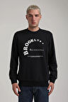 Bisiklet Yaka Lacivert Slim Fit Sweatshirt 24FWM60172