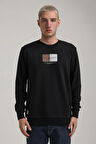 Bisiklet Yaka Lacivert Slim Fit Sweatshirt 24FWM60182