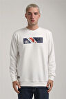 Bisiklet Yaka Ekru Slim Fit Sweatshirt 24FWM60184