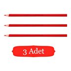 Gen-Of Yuvarlak Kırmızı Kopya Kalemi 3 Adet 