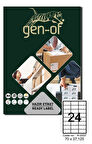 Gen-Of GK-2037 Laser Etiket 70x37.125 100 Sayfa(2400 Etiket)