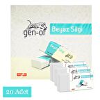 Gen-Of No:30 Küçük Boy PVC Free Beyaz Silgi (GEN-6830) 30 Adet
