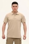 Single Sword Regular Fit Polo Yaka Kısa Kollu Erkek Tişört(BEJ-3XL)
