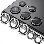 Galaxy S23 Ultra ile uyumlu Kamera Lens Koruyucu Ineffable Kamera Lens Koruma Gümüş
