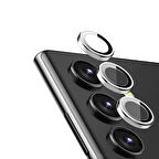 Galaxy S23 Plus ile uyumlu Kamera Lens Koruyucu Ineffable Kamera Lens Koruma Gümüş