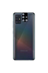 Samsung Galaxy A51 Ile Uyumlu 3d Kamera Lens Koruma Z-panoply Tam Kaplayan Kamera Koruma Siyah