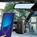 Araba Dikiz Aynası İçin Cep Telefonu Tutucu 360 Derece Dönebilen Ayarlanabilir Çok Fonksiyonlu Kolay Montaj