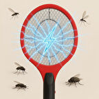 Coverzone Şarjlı Sinek Öldürücü SC-18 - Bas-Çek Düğmeli, Taşınabilir, 50x20 cm, Dahili Fişli, Kırmızı Renk