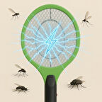 Coverzone Şarjlı Sinek Öldürücü SC-18 - Bas-Çek Düğmeli, Taşınabilir, 50x20 cm, Dahili Fişli, Yeşil Renk