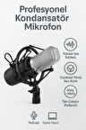 Mikrofon - Kondansatör, Cardioid, 3.5mm Tak-Çalıştır, 37dB Hassas, PC Notebook İçin - Yanmai Q8