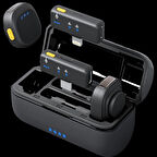 Coverzone Kablosuz Yaka Mikrofonu D07 - Çiftli, 48kHz HD Ses, AI Gürültü Engelleme, 50m Çekim, Şarj Kutusu