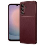 Coverzone Galaxy A16 ile Uyumlu Silikon Kılıf Kamera Korumalı Karbon TPU Brimstone Ultra Slim Fit Delux Bordo